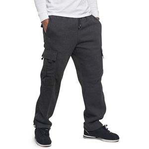 Pantalons pour hommes Streetwear décontracté couleur unie Joggers pantalons de survêtement personnalisés jambe droite large coupe ample pantalon à rayures incurvées pour hommes - Product Image 3