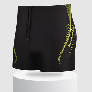 Shorts de bain pour hommes en spandex et polyester en gros, séchage rapide, cordon de serrage, shorts de plongée aquatique, logo de marque personnalisé, shorts tendance - Product Image 5