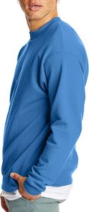 Sweat-shirt à col rond en polaire solide respirant de haute qualité pour hommes Logo personnalisé Pull décontracté - Product Image 4