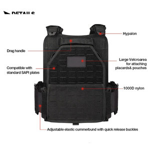 เสื้อกั๊กยุทธวิธีแบบมีกระเป๋าหลายช่องเสื้อกั๊กตาข่ายปรับได้สำหรับการรักษาความปลอดภัยกลางแจ้ง - Product Image 6