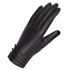 Gants longs d'hiver fantaisie de haute qualité, en cuir de vachette, doublure entièrement polaire, écran tactile extérieur - Product Image 5
