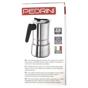 Cafetière Moka Pot 10 tasses en acier inoxydable avec chauffage par induction, finition chrome poli (02CF039) - Product Image 3