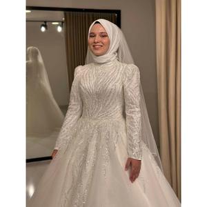 Abito da sposa Hijab nuova stagione completamente ricamato donna Yıldızlar 1353T - Product Image 3