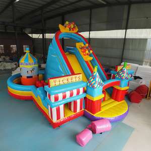 Castillo Hinchable Comercial con Tobogán para Parque Inflable Interior en Centros Comerciales y Centros Ocio - Product Image 1