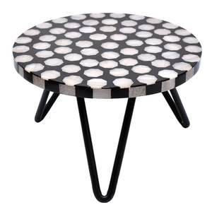 Support à gâteau élégant en résine époxy bon marché support à gâteau de mariage avec accents en résine et bois Conteneur à gâteau en terrazzo - Product Image 4