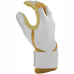 Guantes de bateo de béisbol de calidad Bruce Bolt Guantes de diseño y logotipo personalizado antideslizante de cuero dividido Premium - Product Image 3