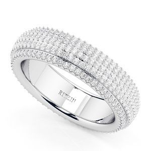 Alliance de mariage pleine éternité en diamant taille ronde pour femmes - Product Image 3