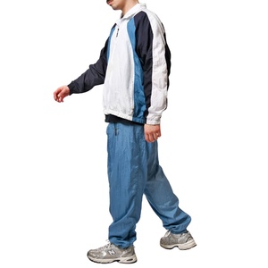 Ensemble survêtement baggy coupe-vent personnalisé 2 pièces pour femme, survêtement en nylon uni léger et surdimensionné pour homme - Product Image 2