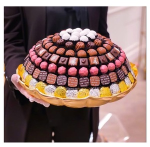 Plato de Chocolate de Metal hecho a mano, soporte para postres y dulces, mesa clásica de primera calidad, cuenco decorativo para servir Chocolate a la venta - Product Image 1