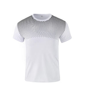 2024 hommes décontracté T-Shirt dégradé plusieurs couleurs à la mode 3D Design respirant toile coton tissu hommes décontracté T-Shirts - Product Image 2