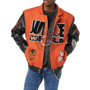 2023 vente en gros personnalisé coton polaire Baseball veste Letterman blanc femmes université veste fabricant professionnel - Product Image 3