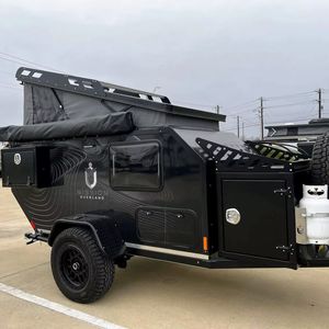 Caravane de luxe Teardrop, mini camping-car de grande qualité pour 4 personnes, utilisation domestique et aquatique réglable - Product Image 2