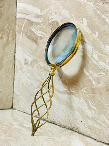 Lupa de latón marítimo Vintage antiguo con mango único resistente, artesanía de Metal artesanal inusual, artículo coleccionable de regalo - Product Image 3