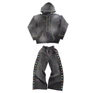 ชุดวอร์มกางเกงบานใส่สบายเนื้อผ้าระบายอากาศได้ดีและชุดวอร์มกางเกงบานสำหรับเล่นกีฬาทันสมัย - Product Image 1