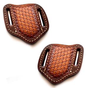 Hecho a mano al por mayor de calidad superior patrón panqueque estilo Funda de cuero para 4 ''plegable y 4 ''cuchillos de hoja fija - Product Image 1