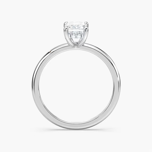 Bague de fiançailles en diamant de laboratoire taille émeraude de 1,00 carat avec halo caché, certifiée IGI, or massif 14 carats, bague solitaire pour femme - Product Image 3