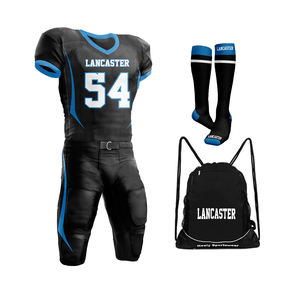 Maillots de football américain à manches courtes imprimés personnalisés et kit d'uniformes d'entraînement pour hommes adultes - Product Image 6