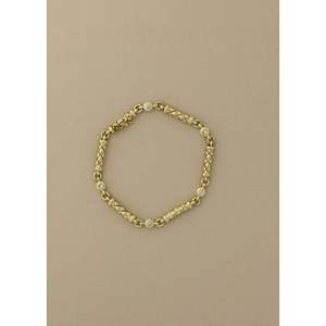 Vintage 14k Bezel Diamond Byzantine Bracelet Elegant Diamond Bracelets & <b>Bangles</b> Collection - Product Image 1