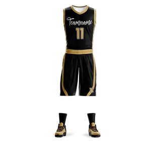 Uniformes de basket-ball personnalisés pour hommes costume de vêtements de basket-ball, maillot de basket-ball surpiqué au dos - Product Image 4