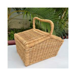 Cesta de Mimbre para Camping, Producto Artesanal Vietnamita, Cesta de Mimbre Natural de Alta Calidad, Decorativa, Hecha en Vietnam por VgreenArt - Product Image 6