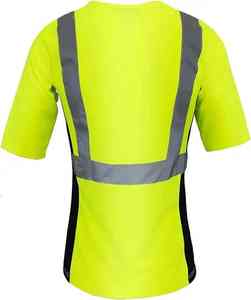 Hi Vis Round Crew & V Neck T-shirts de sécurité Haute visibilité Vêtements Sécurité Sécurité Travail 2025 T-shirt à manches courtes personnalisé - Product Image 3