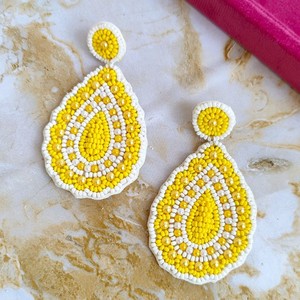 Boucles d'oreilles en forme de cœur arc-en-ciel bohème faites à la main pour femmes, bijoux de fête festifs au meilleur prix, boucles d'oreilles en perles - Product Image 3