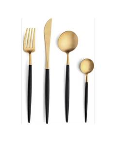 Ensemble de couverts de luxe modernes en acier inoxydable et en or ensemble complet de couverts occidentaux comprenant un couteau à fourchette pour les ensembles de vaisselle de restaurant - Product Image 2