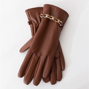 Guantes de Piel Sintética para Mujer, con Forro Térmico de Terciopelo, Gruesos, para Invierno, para Montar al Aire Libre, con Pantalla Táctil, Casuales - Product Image 5