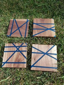 Posavasos de resina epoxi de madera para Decoración de mesa, posavasos de madera para beber, café, té, cerveza, posavasos - Product Image 6