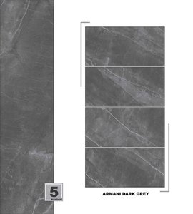 Brun avec des couleurs d'or Carreaux de porcelaine aspect marbre émaillé brillant 600x1200 60x120 Carrelage de sol - Product Image 4