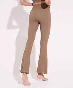 2025 dernier pantalon de yoga maigre personnalisé leggings de confort en coton légèrement évasé pour les femmes - Product Image 4