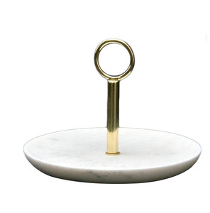 <b>Marble</b> <b>Cake</b> <b>Stand</b> Latest Creative Custom Stone Brass Handle <b>Cake</b> <b>Stand</b> Wholesale Supplier - Product Image 6