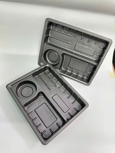 Customized Grey PP Tray Disposable Meets <b>Food</b> Safety Packaging Standards - Product Image 2