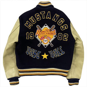 OEM venta al por mayor de alta calidad parche bordado hombres Universidad mangas de cuero personalizado Streetwear béisbol Letterman Varsity chaqueta - Product Image 2