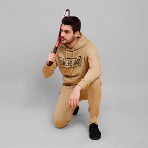 2025 algodón francés Terry pulóver pantalones de chándal conjunto de Sudadera con capucha chándales de invierno impreso Fleece Technique Logo tela al por mayor - Product Image 3