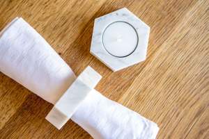 Fournisseur de porte-serviettes de table à manger pour hôtel restaurant Décoration de table Anneau en tissu Porte-serviettes en marbre multicolore - Product Image 4