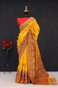 Elegante y Sofisticado Sari de Seda para Mujer, Estilo Bollywood Indio - Recién Lanzado, Exclusivo, Último Modelo en Stock, Hecho en India, Sin Muestra - Product Image 5