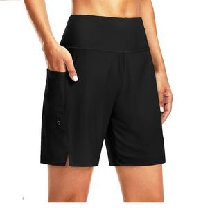 Venta al por mayor logotipo personalizado Casual Beach Home Shorts Mujeres Gym Running Fitness Sport Board Shorts Material de algodón Pantalones cortos de las mujeres - Product Image 1