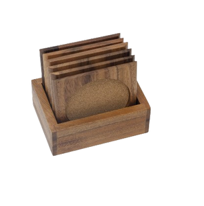 Sous-verres en bois d'acacia, forme arrondie, sous-verres en bois d'acacia pour thé et café, dernier design décoratif en bois d'acacia - Product Image 6