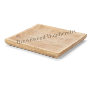 Bandeja de servicio de madera de acacia hecha a mano Venta caliente Bandejas acabadas de madera natural Forma rectangular para vendedores en línea a bajo precio - Product Image 6