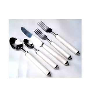 Ensemble de cuillères à café traditionnelles de luxe, royales, faites à la main, en acier inoxydable plaqué argent, écologiques, avec long manche miroir, pour mariage - Product Image 4