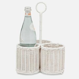 Panier à vin en rotin tressé écologique, couleur naturelle, double porte-bouteilles, fait main, pour la vente en gros et l'exportation en vrac - Product Image 2