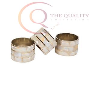 Anneaux de serviette décoratifs classiques en métal pour la mise en place de tables de mariage, accessoires de luxe pour la salle à manger, écologiques - Product Image 6