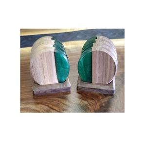 Sous-verres en pierre en bois de résine de haute qualité Sous-verres modernes en bois de résine pour forme ronde et au meilleur prix - Product Image 1