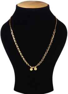 Elegante Conjunto Tradicional de Mangalsutra Chapado en Oro para Mujer con Cadena de Cuentas Negras de Diseño y Pendientes a Juego - Product Image 6