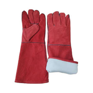 Venta al por mayor de guantes de construcción para el trabajo guantes de trabajo de cuero de vaca para jardinería soldadura conductor patio trabajo pesado hombres - Product Image 5