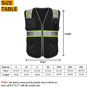 Logo Custom Size Breathable Mesh <b>Fabric</b> Waistcoat Reflective Security Vest Double <b>Net</b> Multifunctional Heavy Duty Premium Safety - Product Image 4