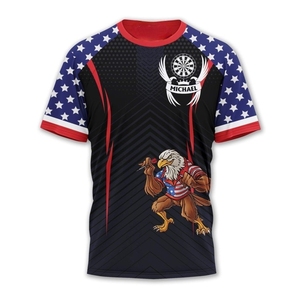 Jersey de sublimación de torneo de dardos personalizado con tela transpirable que absorbe la humedad para ropa deportiva y eventos de Club - Product Image 5