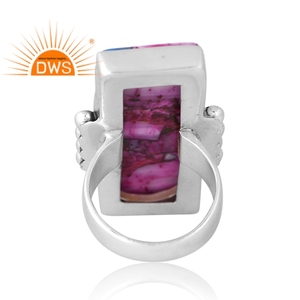 Trending Design Sterling Silver Natural Mojav Copper Purple Oyster <b>Turquoise</b> Gemstone <b>Ring</b> For Women Custom Jewelry For Women - Product Image 2