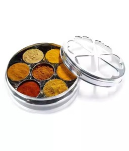 High end quality metallic & glass spice <b>box</b> durable nature makes it suitable for commercial kitchens - Product Image 1
